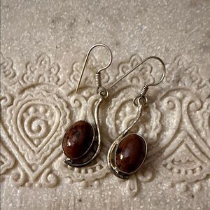 New Mahogany Obsidian Earrings 2”